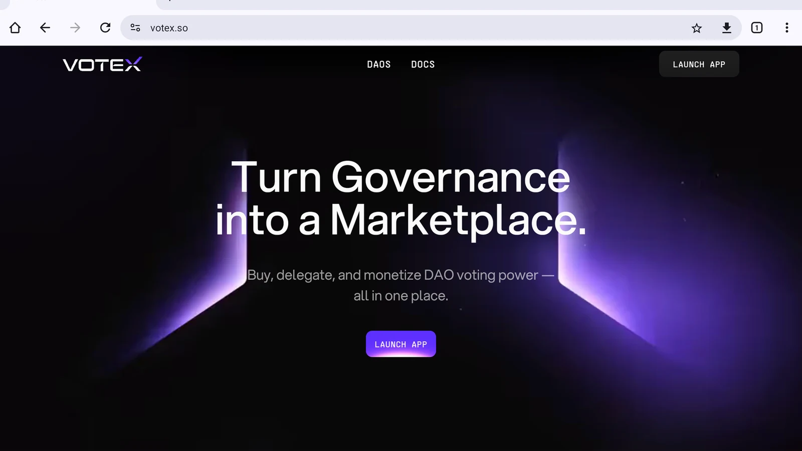 Votex home page