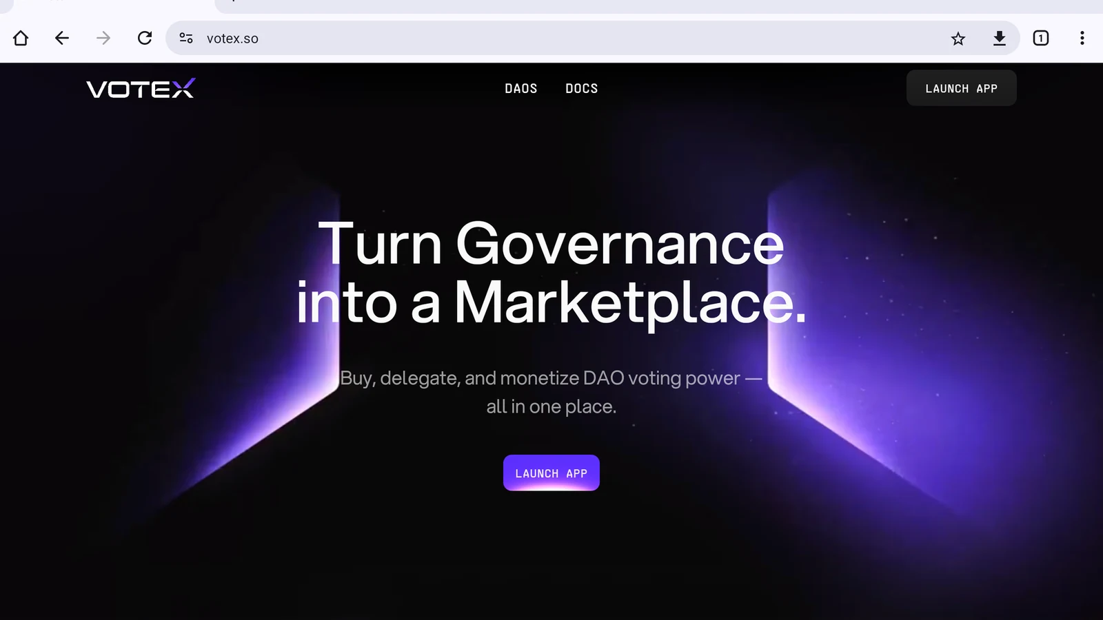 Votex home page