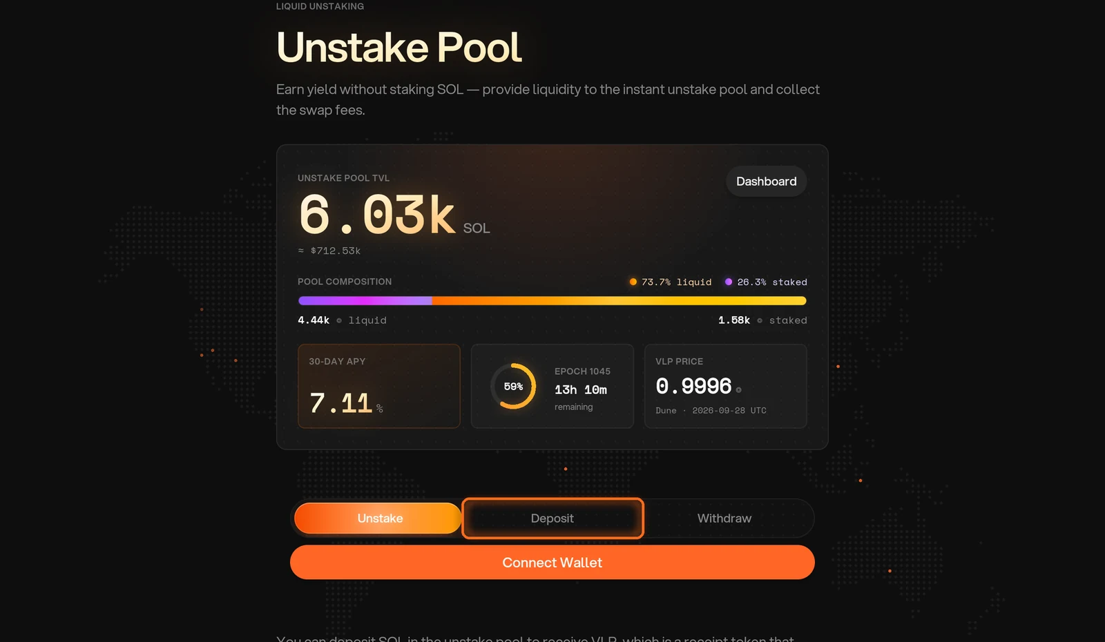Deposit tab