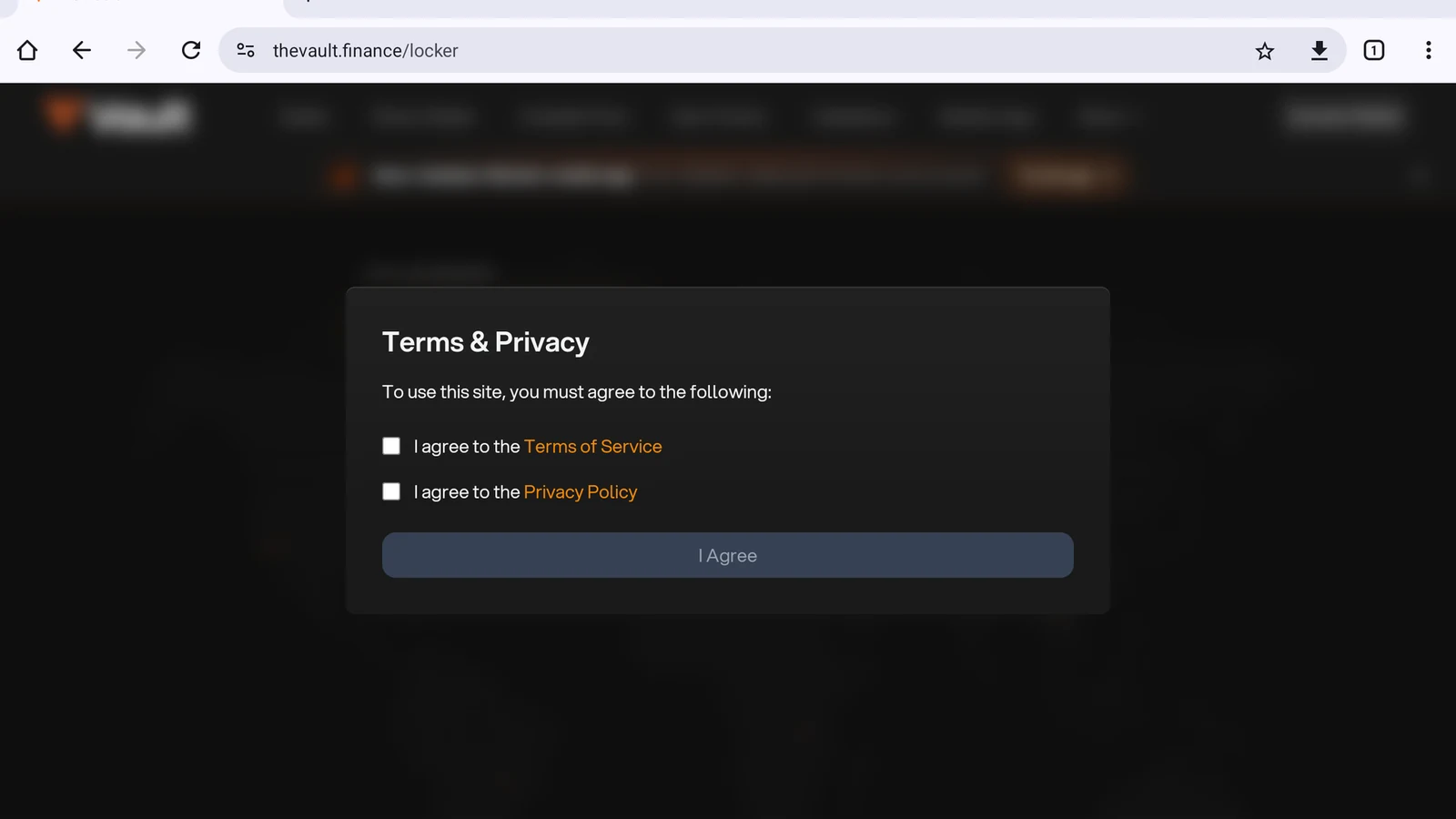 Vote Locker page